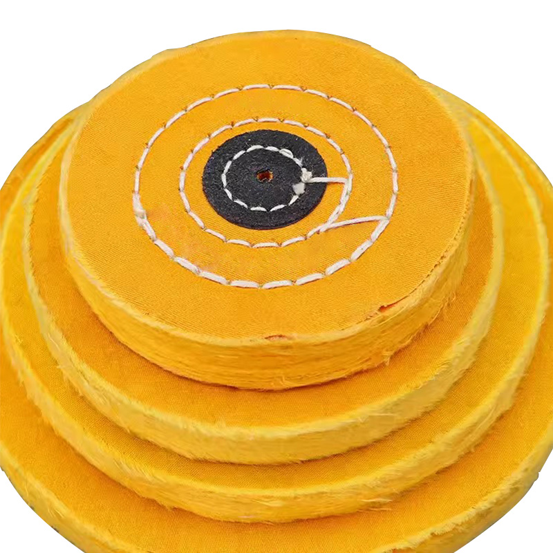 yellow treated buffing wheel for jewelry polishing