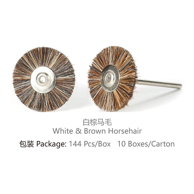 dental lab horse hair brush polisher polishing wheel for low speed straight handpiece teeth material