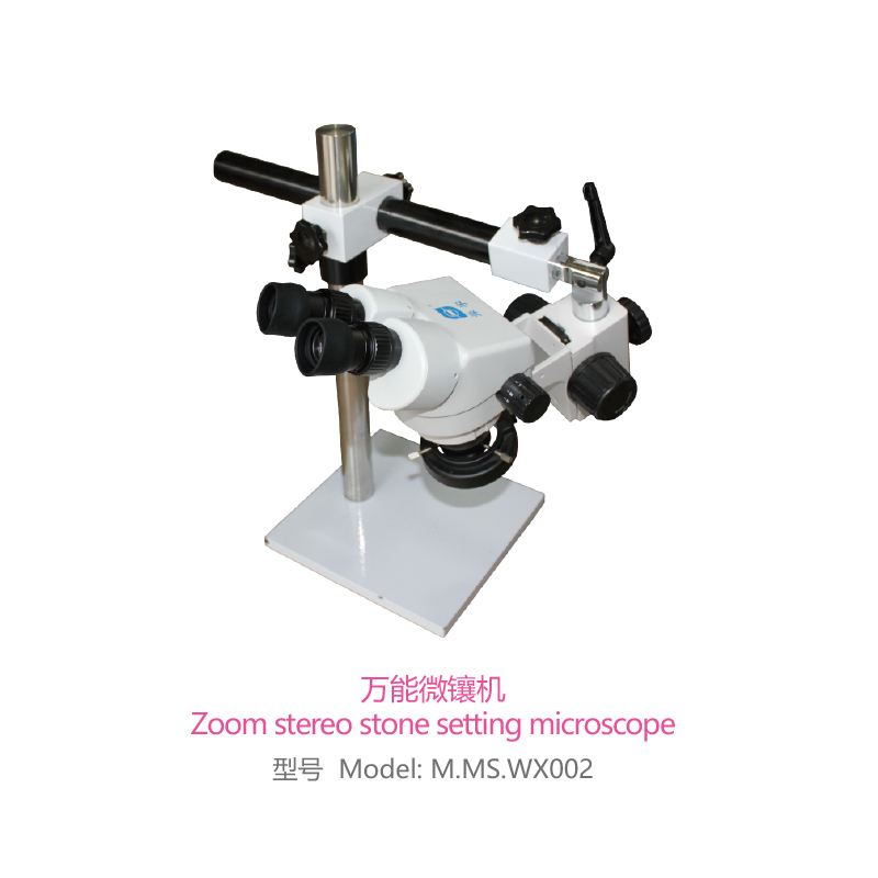 Zoom stereo stone setting microscope