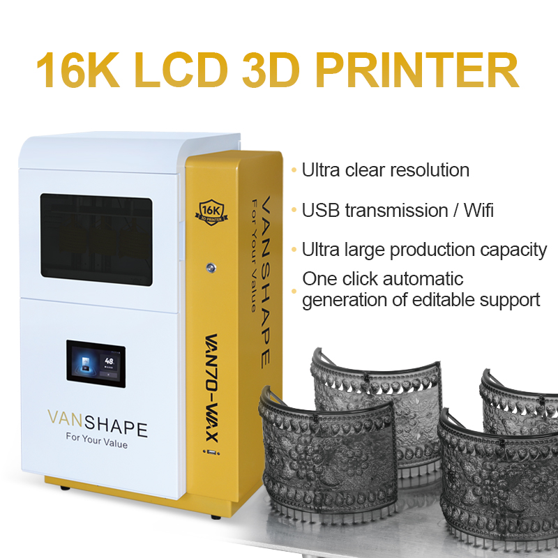 High precision 16K photopolymerization 3D printer for jewelry design and 3D printing production